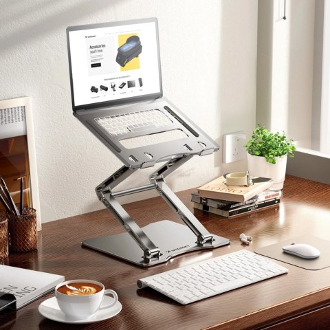 Podstawka pod laptopa Wozinsky WRS-CPY75DSS aluminiowa + Gratis! podstawka do smartfona - srebrna Podstawka pod laptopa Wozinsky WRS-CPY75DSS aluminiowa + Gratis! podstawka do smartfona - srebrna