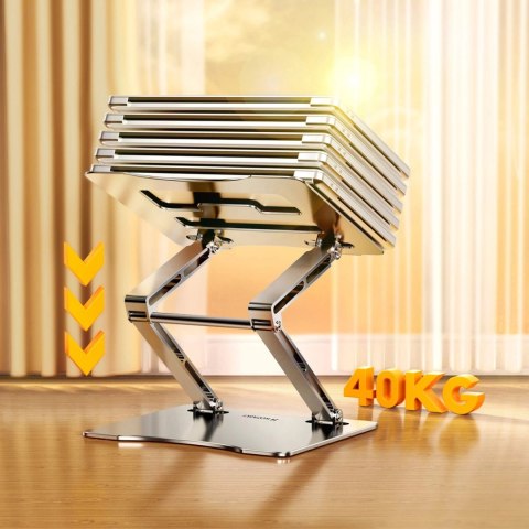 Podstawka pod laptopa Wozinsky WRS-CPY75DSS aluminiowa + Gratis! podstawka do smartfona - srebrna Podstawka pod laptopa Wozinsky WRS-CPY75DSS aluminiowa + Gratis! podstawka do smartfona - srebrna