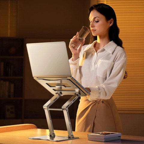 Podstawka pod laptopa Wozinsky WRS-CPY75DSS aluminiowa + Gratis! podstawka do smartfona - srebrna Podstawka pod laptopa Wozinsky WRS-CPY75DSS aluminiowa + Gratis! podstawka do smartfona - srebrna