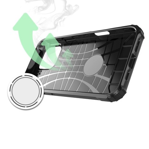 Etui Hybrid Armor pancerne na iPhone 16 Pro - czarne Etui Hybrid Armor pancerne na iPhone 16 Pro - czarne