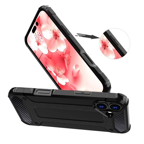 Etui Hybrid Armor pancerne na iPhone 16 - czarne Etui Hybrid Armor pancerne na iPhone 16 - czarne