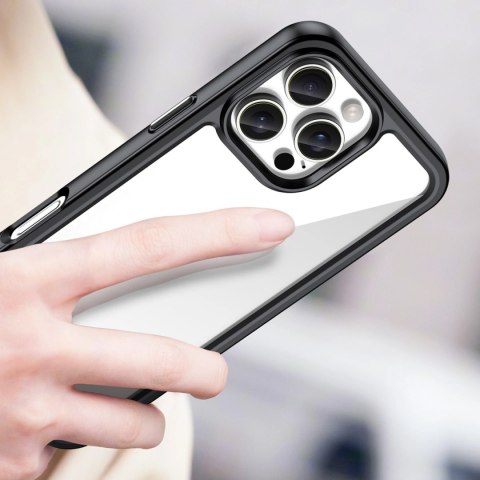 Etui Outer Space Case z żelową ramką do iPhone 16 Pro Max - czarne Etui Outer Space Case z żelową ramką do iPhone 16 Pro Max - czarne