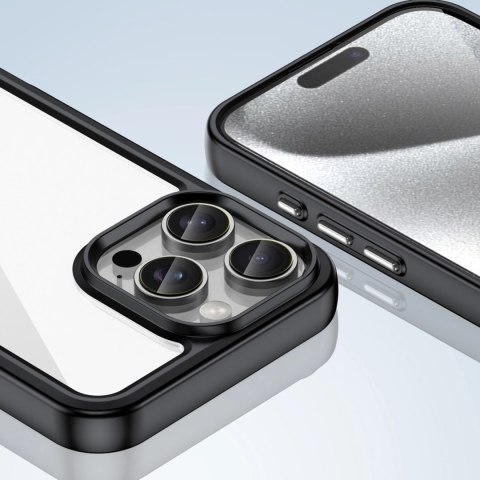 Etui Outer Space Case z żelową ramką do iPhone 16 Pro Max - czarne Etui Outer Space Case z żelową ramką do iPhone 16 Pro Max - czarne