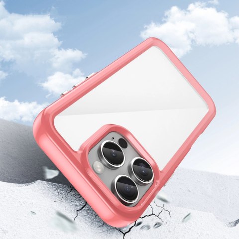 Etui Outer Space Case z żelową ramką do iPhone 16 Pro Max - czerwone Etui Outer Space Case z żelową ramką do iPhone 16 Pro Max - czerwone