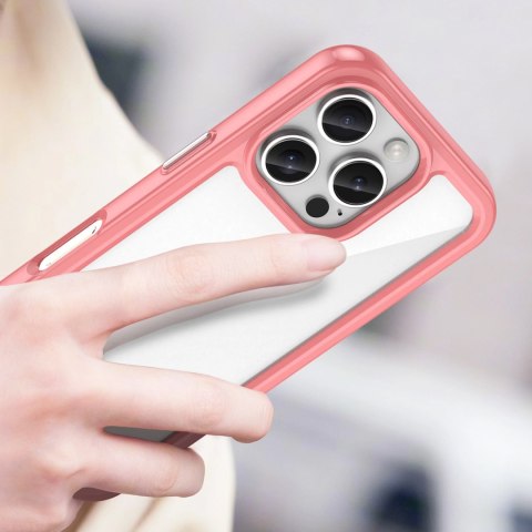 Etui Outer Space Case z żelową ramką do iPhone 16 Pro Max - czerwone Etui Outer Space Case z żelową ramką do iPhone 16 Pro Max - czerwone