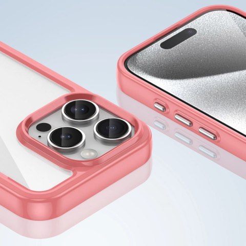 Etui Outer Space Case z żelową ramką do iPhone 16 Pro Max - czerwone Etui Outer Space Case z żelową ramką do iPhone 16 Pro Max - czerwone