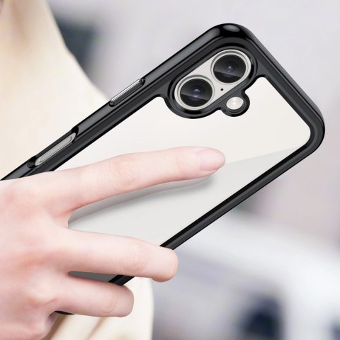 Etui Outer Space Case z żelową ramką do iPhone 16 - czarne Etui Outer Space Case z żelową ramką do iPhone 16 - czarne