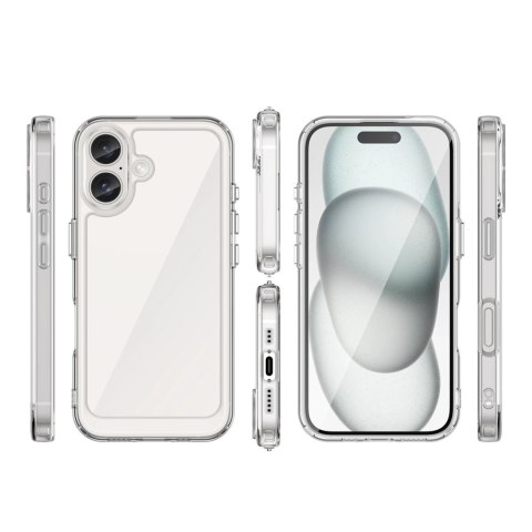 Etui Outer Space Case z żelową ramką do iPhone 16 - przezroczyste Etui Outer Space Case z żelową ramką do iPhone 16 - przezroczyste