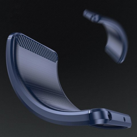 Etui silikonowe Carbon Case do iPhone 16 Plus - niebieskie Etui silikonowe Carbon Case do iPhone 16 Plus - niebieskie
