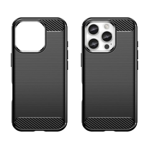 Etui silikonowe Carbon Case do iPhone 16 Pro Max - czarne Etui silikonowe Carbon Case do iPhone 16 Pro Max - czarne