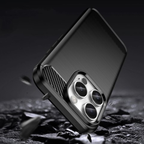 Etui silikonowe Carbon Case do iPhone 16 Pro - czarne Etui silikonowe Carbon Case do iPhone 16 Pro - czarne