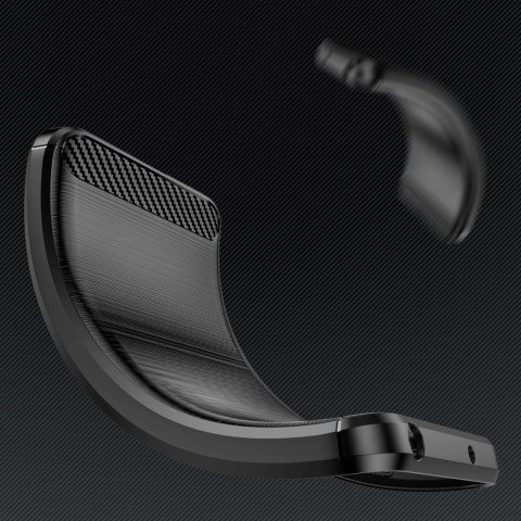 Etui silikonowe Carbon Case do iPhone 16 - czarne Etui silikonowe Carbon Case do iPhone 16 - czarne