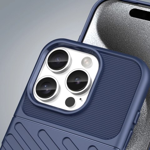 Etui silikonowe Thunder Case do iPhone 16 Pro Max - niebieskie Etui silikonowe Thunder Case do iPhone 16 Pro Max - niebieskie