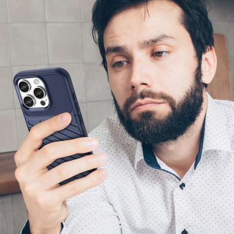 Etui silikonowe Thunder Case do iPhone 16 Pro - niebieskie Etui silikonowe Thunder Case do iPhone 16 Pro - niebieskie