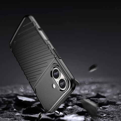 Etui silikonowe Thunder Case do iPhone 16 - czarne Etui silikonowe Thunder Case do iPhone 16 - czarne