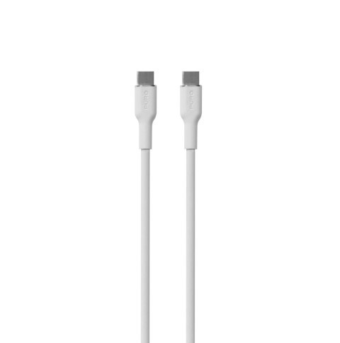 Kabel Puro Soft USB-C - USB-C 60W 1,5m silikonowy- biały Kabel Puro Soft USB-C - USB-C 60W 1,5m silikonowy- biały