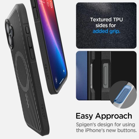Etui Spigen Core Armor Mag z MagSafe na iPhone 16 - czarny mat Etui Spigen Core Armor Mag z MagSafe na iPhone 16 - czarny mat