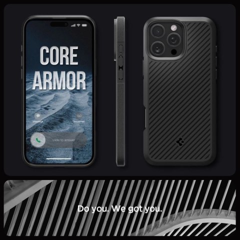 Etui Spigen Core Armor na iPhone 16 Pro - czarny mat Etui Spigen Core Armor na iPhone 16 Pro - czarny mat