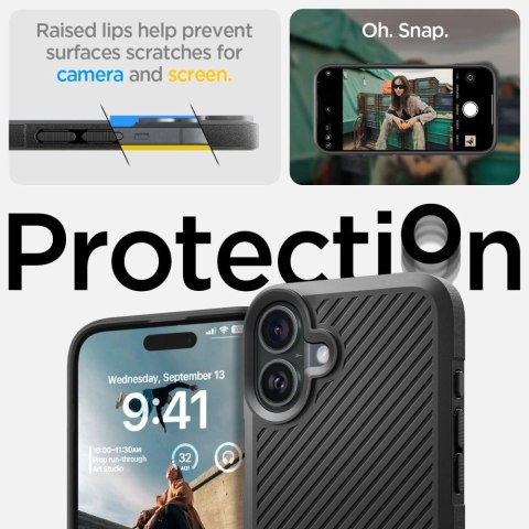 Etui Spigen Core Armor na iPhone 16 - czarny mat Etui Spigen Core Armor na iPhone 16 - czarny mat