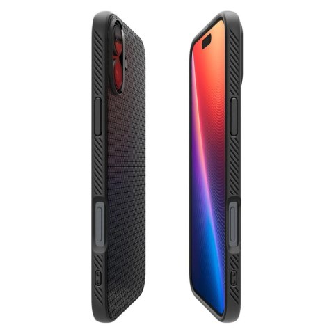Etui Spigen Liquid Air na iPhone 16 - czarne Etui Spigen Liquid Air na iPhone 16 - czarne