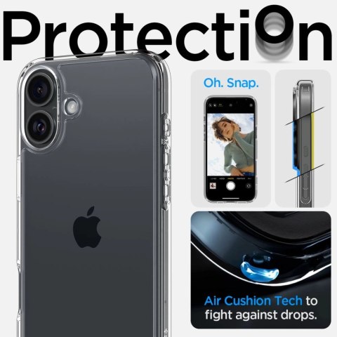 Etui Spigen Ultra Hybrid na iPhone 16 Plus - przezroczyste Etui Spigen Ultra Hybrid na iPhone 16 Plus - przezroczyste