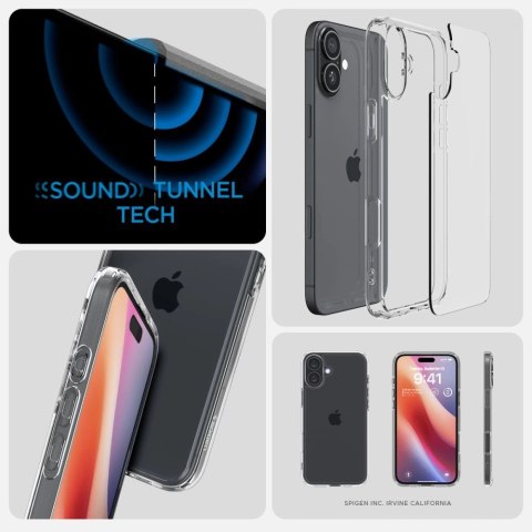 Etui Spigen Ultra Hybrid na iPhone 16 Plus - przezroczyste Etui Spigen Ultra Hybrid na iPhone 16 Plus - przezroczyste