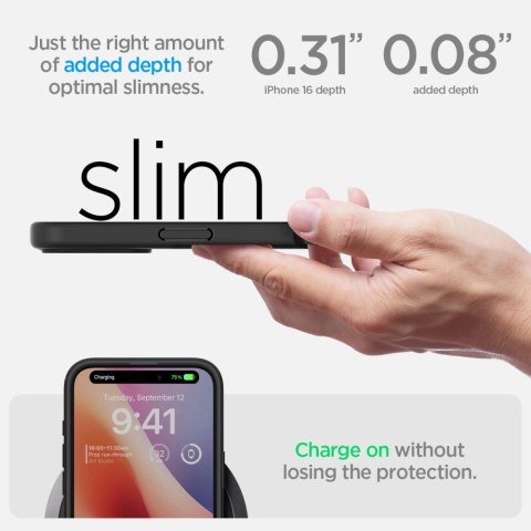 Etui Spigen Ultra Hybrid na iPhone 16 - czarny mat Etui Spigen Ultra Hybrid na iPhone 16 - czarny mat