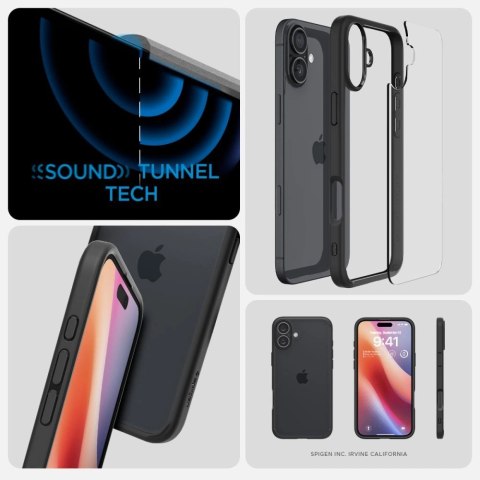Etui Spigen Ultra Hybrid na iPhone 16 - czarny mat Etui Spigen Ultra Hybrid na iPhone 16 - czarny mat