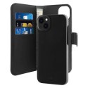 Etui z ekoskóry Puro Wallet Detachable MagSafe 2w1 z klapką i portfelem do iPhone 14 / 13 - czarne Etui z ekoskóry Puro Wallet Detachable MagSafe 2w1 z klapką i portfelem do iPhone 14 / 13 - czarne