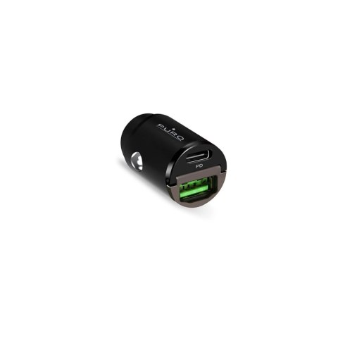 Ładowarka samochodowa Puro Mini 30W Power Delivery USB-C USB-A - czarna Ładowarka samochodowa Puro Mini 30W Power Delivery USB-C USB-A - czarna