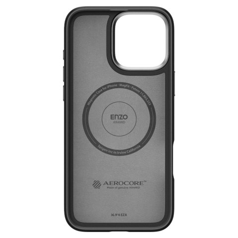 Etui Spigen Enzo Aramid Mag z MagSafe na iPhone 16 Pro Max - czarno-srebrne Etui Spigen Enzo Aramid Mag z MagSafe na iPhone 16 Pro Max - czarno-srebrne