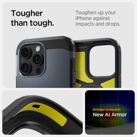 Etui Spigen Tough Armor MagSafe z podstawką na iPhone 16 Pro Max - ciemnoszare Etui Spigen Tough Armor MagSafe z podstawką na iPhone 16 Pro Max - ciemnoszare