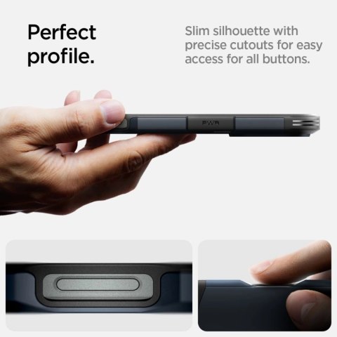 Etui Spigen Tough Armor MagSafe z podstawką na iPhone 16 Pro Max - ciemnoszare Etui Spigen Tough Armor MagSafe z podstawką na iPhone 16 Pro Max - ciemnoszare