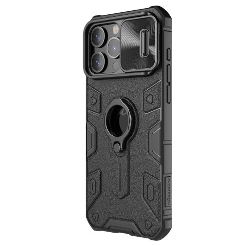 Etui pancerne Nillkin CamShield Armor Case do iPhone 15 Pro Max - czarne Etui pancerne Nillkin CamShield Armor Case do iPhone 15 Pro Max - czarne