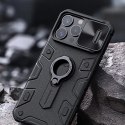 Etui pancerne Nillkin CamShield Armor Case do iPhone 15 Pro Max - czarne Etui pancerne Nillkin CamShield Armor Case do iPhone 15 Pro Max - czarne