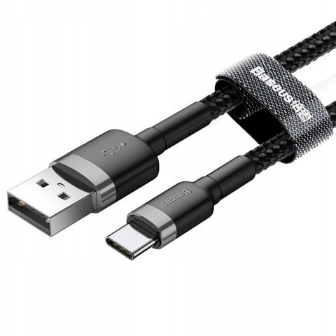 Kabel Baseus Halo USB-A - USB-C 2A 3m - czarny Kabel Baseus Halo USB-A - USB-C 2A 3m - czarny