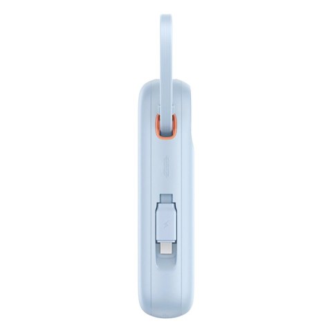 Powerbank Baseus QPow 2 30W 10000mAh z wbudowanymi kablami USB-C - niebieski Powerbank Baseus QPow 2 30W 10000mAh z wbudowanymi kablami USB-C - niebieski