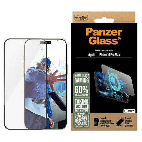 Szkło hartowane PanzerGlass Gaming Screen Protector Ultra-Wide Fit na iPhone 16 Pro Max Szkło hartowane PanzerGlass Gaming Screen Protector Ultra-Wide Fit na iPhone 16 Pro Max