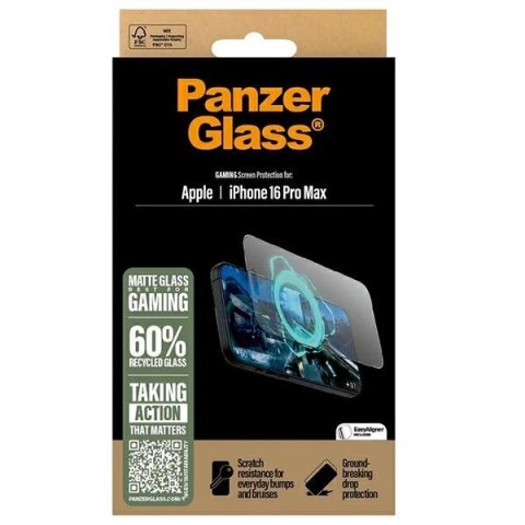 Szkło hartowane PanzerGlass Gaming Screen Protector Ultra-Wide Fit na iPhone 16 Pro Max Szkło hartowane PanzerGlass Gaming Screen Protector Ultra-Wide Fit na iPhone 16 Pro Max