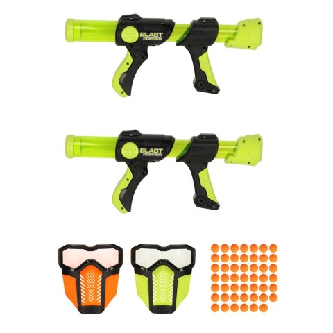 Pistolet na kulki piankowe x2 zestaw + maska ochronna x2 Pistolet na kulki piankowe x2 zestaw + maska ochronna x2