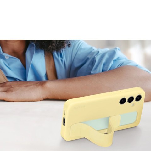Etui Samsung Standing Grip Case EF-GS721CYEGWW z uchwytem / podstawką do Samsung Galaxy S24 FE - żółte Etui Samsung Standing Grip Case EF-GS721CYEGWW z uchwytem / podstawką do Samsung Galaxy S24 FE - żółte