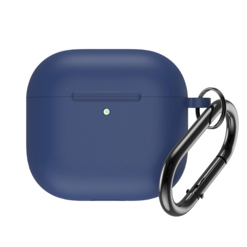 Etui silikonowe na Airpods 4 z karabińczykiem - niebieskie Etui silikonowe na Airpods 4 z karabińczykiem - niebieskie