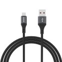 Kabel Dudao L3SM USB-A - MicroUSB 3A 1,2m z oplotem - czarny Kabel Dudao L3SM USB-A - MicroUSB 3A 1,2m z oplotem - czarny