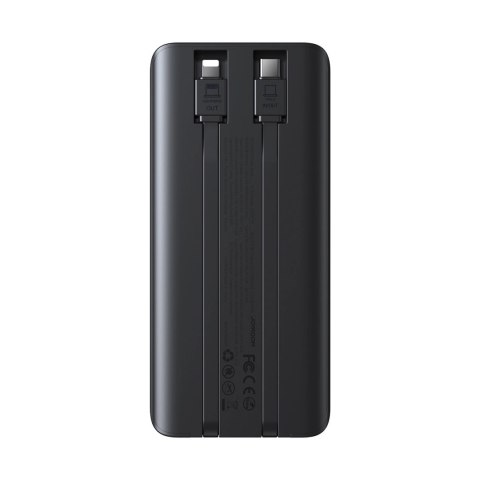 Powerbank Joyroom JR-PBF19 22.5W 10000mAh z dwoma wbudowanymi kablami - czarny Powerbank Joyroom JR-PBF19 22.5W 10000mAh z dwoma wbudowanymi kablami - czarny