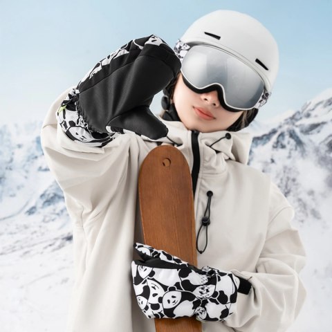 Rękawice narciarskie Qunature Panda Heat Transfer dziecięce rozmiar S - czarne/białe Rękawice narciarskie Qunature Panda Heat Transfer dziecięce rozmiar S - czarne/białe