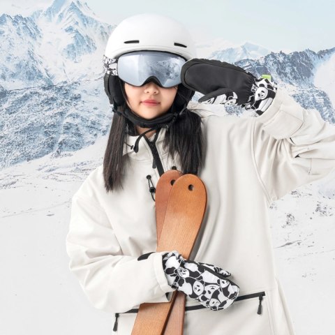 Rękawice narciarskie Qunature Panda Heat Transfer dziecięce rozmiar S - czarne/białe Rękawice narciarskie Qunature Panda Heat Transfer dziecięce rozmiar S - czarne/białe