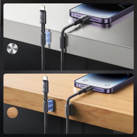 Kabel Joyroom S-A50 Unlimited Series 60W USB-C - Lightning z organizerem magnetycznym 1,2m - szary Kabel Joyroom S-A50 Unlimited Series 60W USB-C - Lightning z organizerem magnetycznym 1,2m - szary