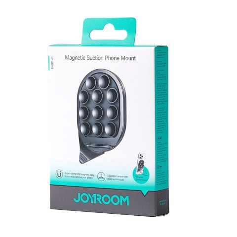 Uchwyt na smartfona z podstawką i przyssawkami Joyroom JR-ZS418 z MagSafe - czarny Uchwyt na smartfona z podstawką i przyssawkami Joyroom JR-ZS418 z MagSafe - czarny