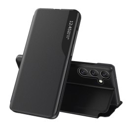 Eco Leather View Case etui do Samsung Galaxy S25+ z klapką podstawka - czarne