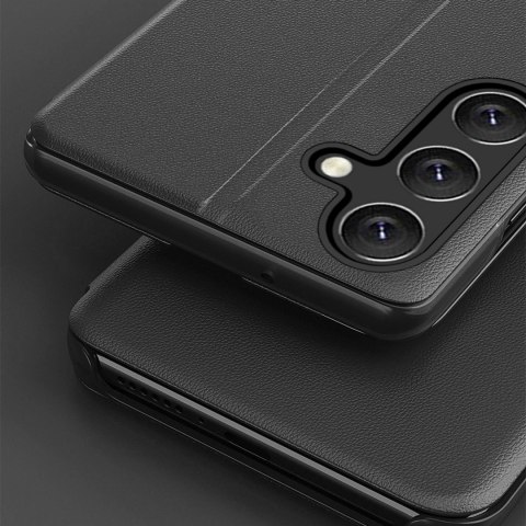 Eco Leather View Case etui do Samsung Galaxy S25+ z klapką podstawka - czarne Eco Leather View Case etui do Samsung Galaxy S25+ z klapką podstawka - czarne